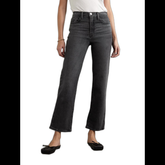 FRAME Denim Le Jane Ankle Gray Straight Leg Jeans Pants   Women's Size 26 - Picture 1 of 10